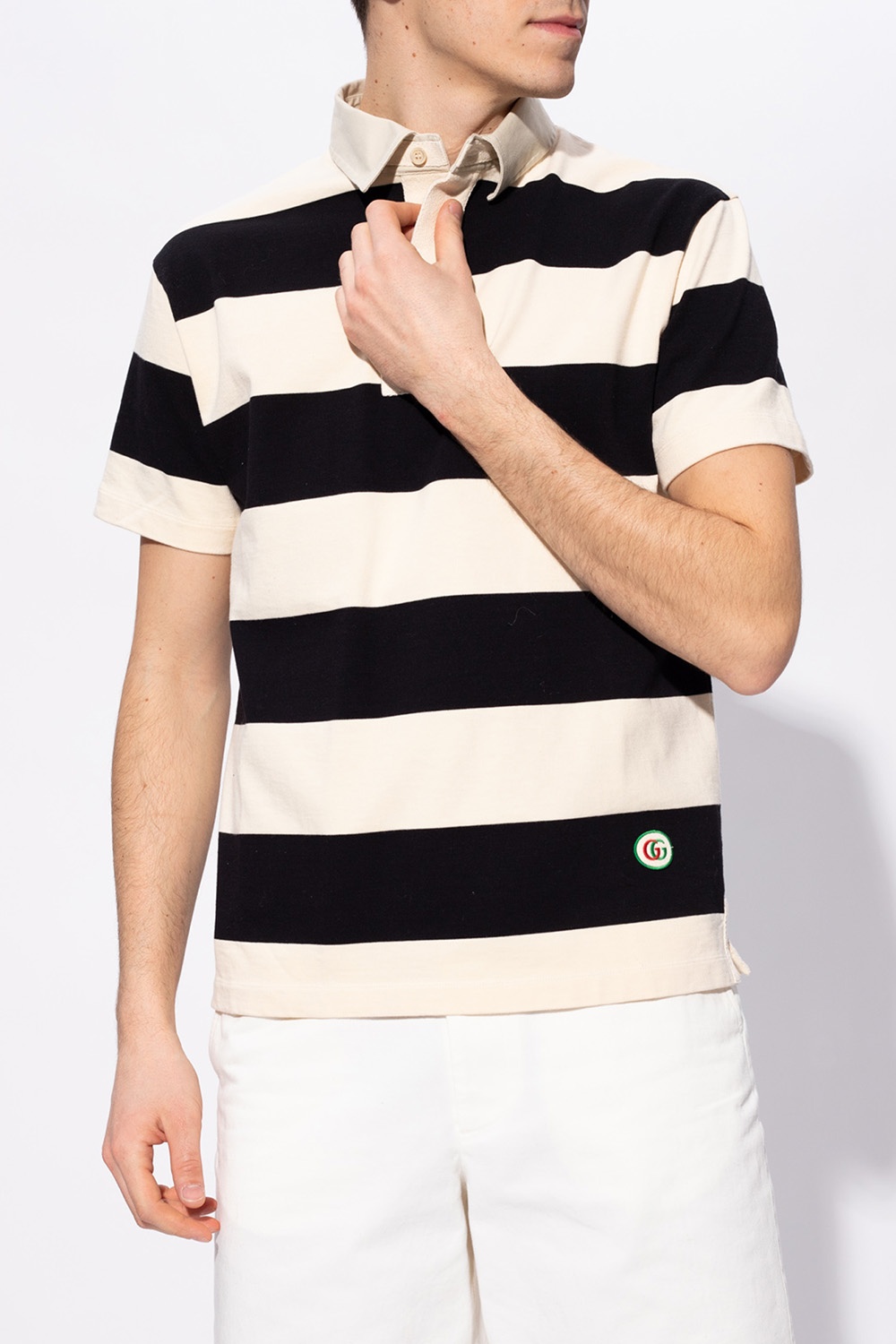 Gucci striped outlet polo